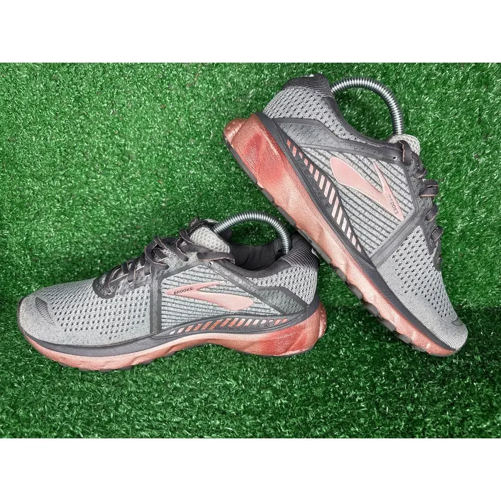 Brooks Adrenaline 20 Shoes Womens 9 Medium B Silver Pink Sneakers 1202961B067